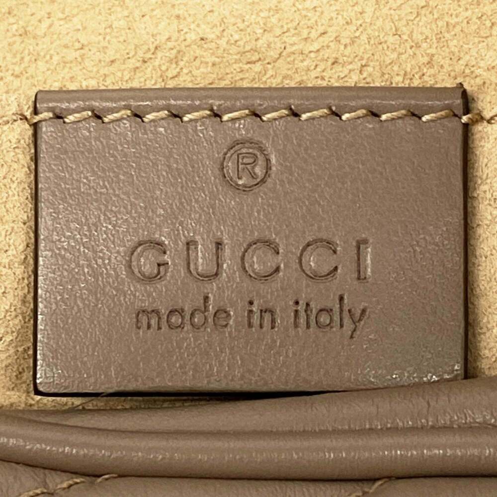 GUCCI Cream Leather GG Marmont Shoulder Bag - Picture 5 of 13